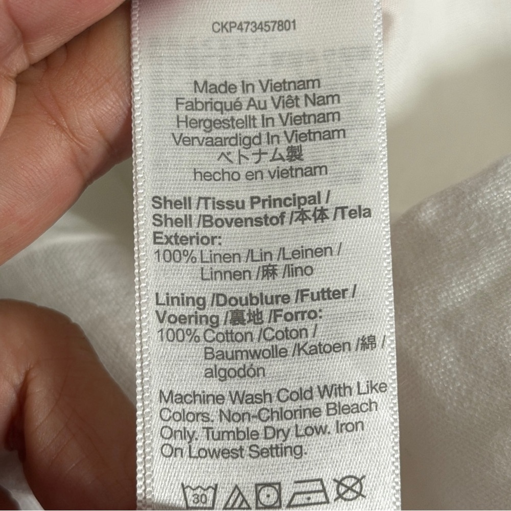 Madewell 14 White 100% Linen Vest - Picture 7 of 9
